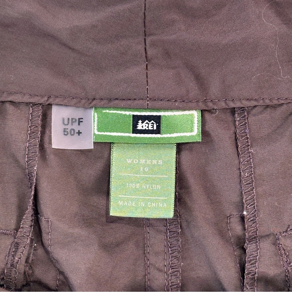 REI Hiking Pants UPF 50 Lightweight Nylon Brown Women Size 10 - Picture 5 of 13